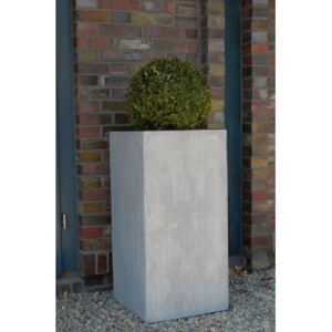 Samozavlažovací kvetináč BLOCK 80, sklolaminát, výška 80 cm, betón design