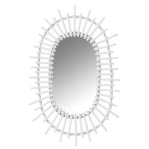 Biele oválne zrkadlo Sun - 30*2*50 cm