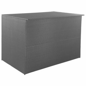 Vonkajší úložný box polyratanový 150x100x100 cm čierny