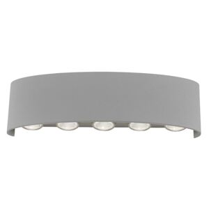 Moderné nástenné svietidlo sivej farby 27 cm vrátane LED IP54 - Silly