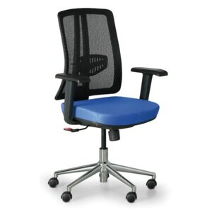 Kancelárska stolička Human, čierna/modrá