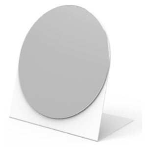 Kozmetické zrkadlo s kovovým rámom Madrid biele S