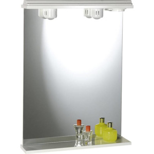 Aqualine Ekoset - Zrkadlo s osvetlením 50 cmx75 cmx12 cm, biela 57054