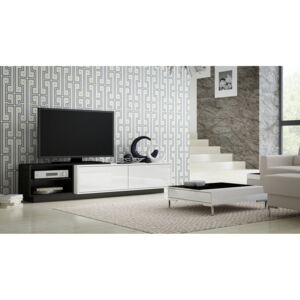Cama Meble Televízny stolík SIGMA 2 Farba: biela/čierna