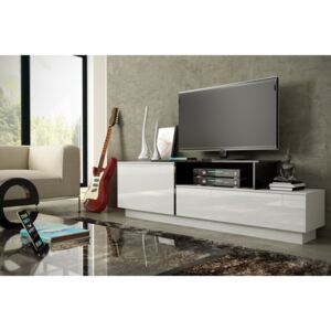 Cama Meble Televízny stolík SIGMA 3 Farba: biela/čierna