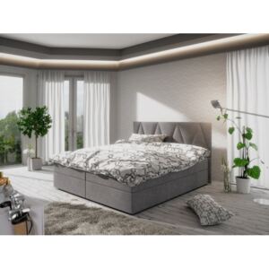 Moderná posteľ s úložným priestorom 140x200 STIG 3 - sivá