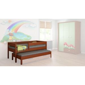 LU Junior 200x90 detská rozkladacia posteľ Farba: Palisander