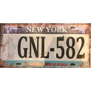 Ceduľa značka New York GNL-582 30,5cm x 15,5cm Plechová tabuľa