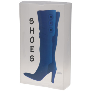 Úložný box na vysoké topánky 51,5 x 30 x 11,5 cm, modrá KO-929668