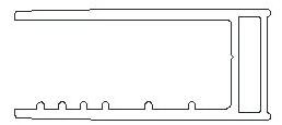 Mexen profilová lišta pre Kioto WALK-IN sprchové steny 8mm, biela, 800-00-20