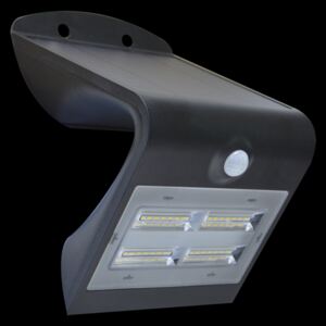 Immax NEST 1 | Vonkajšie solárné Led svietidlo s pohybovým senzorom IP65 Farba: Čierna