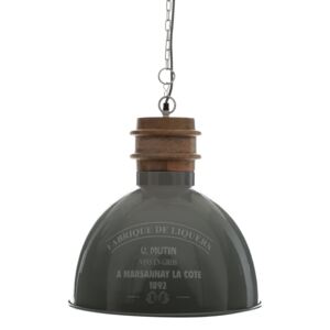 Aluro, Vintage - retro kovové stropné svietidlo - lampa s tienidlom, šedá, HIRO 42x42x46, A00022