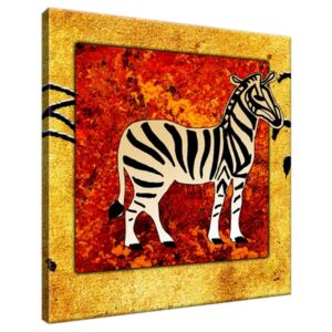 Obraz na plátne Farebné zebry 30x30cm 1974A_1AI