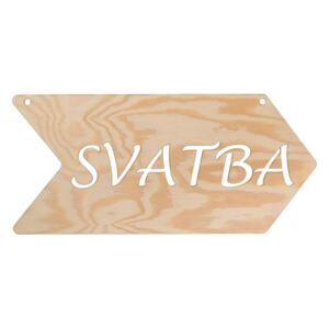 ČistéDrevo Šípka s nápisom - Svadba