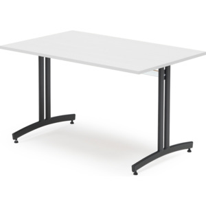 Jedálenský stôl Sanna, Š 1200 x H 800 x V 720 mm, biela / čierna