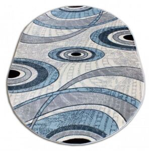 Kusový koberec Basil sivomodrý ovál, Velikosti 160x220cm