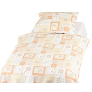 Babyland Bielizeň posteľná bez hniezda oranžová + vzor