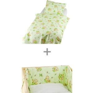 Babyland Bielizeň posteľná s hniezdom zelená