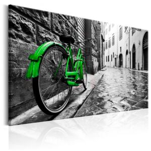 Obraz na plátne Bimago - Vintage Green Bike 60x40 cm
