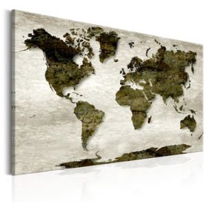 Obraz na plátne Bimago - World Map: Green Planet 60x40 cm