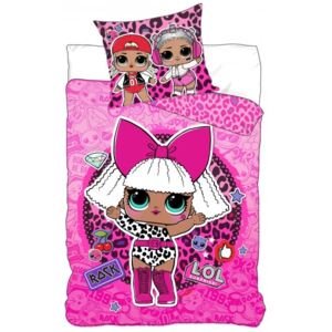 Setino · Bavlnené posteľné obliečky L.O.L. Surprise pre dievčatá, ružové - 100% bavlna - 70 x 90 cm + 140 x 200 cm
