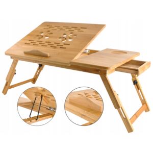 ISO Drevený stolík na notebook, bambus, 7974