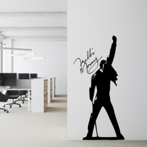 GLIX Freddie Mercury - samolepka na stenu Čierna 60x30 cm
