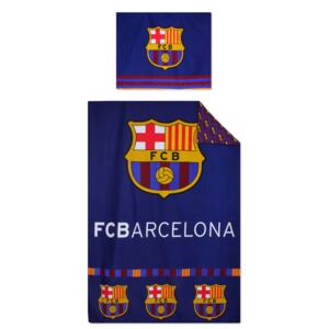 Setino Chlapčenské bavlnené obliečky FC Barcelona - bordová 140x200, 70x90