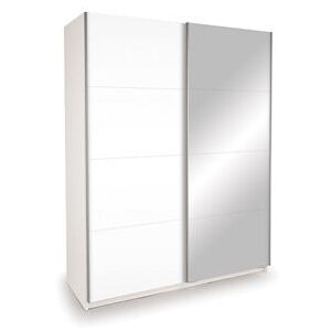 Skriňa s posuvnými dverami DECOR 150 biela/zrkadlo