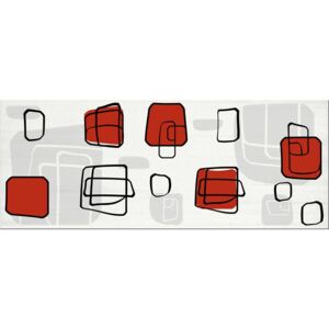 Dekor Fineza Fresh cube red 20x50 cm, lesk DFRESHRE