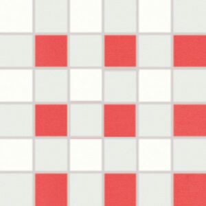 Mozaika Rako Tendence bieločervená 30x30 cm, pololesk WDM06153.1
