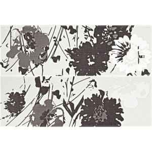 Dekor Rako Tendence čiernobiela 20x60 cm, pololesk WITVE005.1