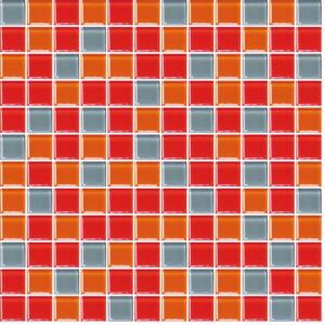 Premium Mosaic Mozaika MIX červená 2,5x2,5 MOS25MIX3