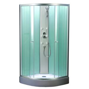 Sprchový box Multi Mbox štvrťkruh 90 cm, R 550, sklo číre, chróm profil MBOX