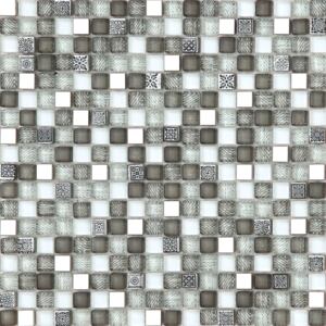 Premium Mosaic Mozaika MIX sivá sklo/kov 1,5/1,5 MOSV15MIXGY