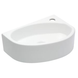 Rohové umývadielko Glacera Bigio 42x29,5 cm, otvor pre batériu vpravo BG4229
