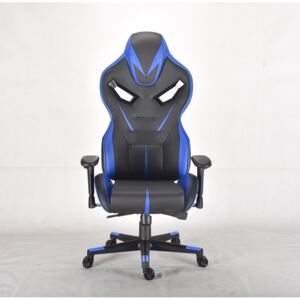 Bezdoteku Kancelárska stolička LEONARDO čierna s modrými pruhmi