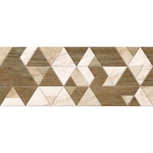 Dekor Pilch Adore beige triangles 25x65 cm, mat DADORETR