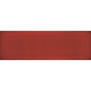 Obklad Ribesalbes Chic Colors rojo bisel 10x30 cm, lesk CHICC1404