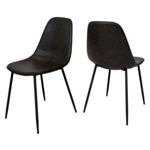Dizajnová jedálenská stolička Basi čierna