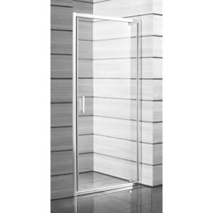 Sprchové dvere Jika Lyra plus jednokrídlové 80 cm, sklo číre, biely profil 5438.1.000.668.1