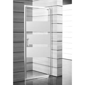 Sprchové dvere Jika Lyra plus jednokrídlové 90 cm, nepriehľadné sklo, biely profil 5438.2.000.665.1
