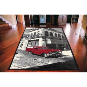Kusový koberec PP Habana car červenočierny, Velikosti 120x170cm