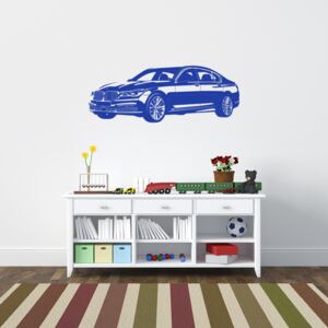 GLIX BMW G11- nálepka na stenu Modrá 120 x 45 cm