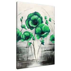 Ručne maľovaný obraz Zelené Vlčie maky 70x100cm RM2451A_1AB