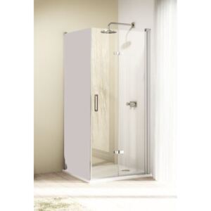 Sprchové dvere Huppe Design Elegance dvojkrídlové 80 cm, sklo číre, satin profil, ľavé 8E0803.087.322