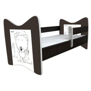 Detská posteľ DELUXE - HNEDÝ MACKO 140x70 cm + matrac ZADARMO!