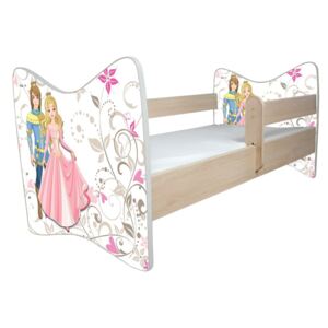 Detská posteľ DELUXE - PRINC s princeznou - 140x70 cm + matrac ZADARMO!