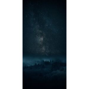 Umelecká fotografia Astrophotography picture of Bielsa landscape with milky way on the night sky., Javier Pardina