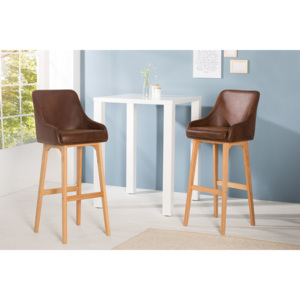 Dizajnová barová stolička Sweden / antická hnedá